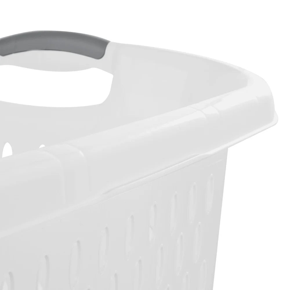 Jumbo Plastic Laundry Basket with Ventilation Holes Comfortable Carrying Handles Efficient Loading Ideal Home Dorm Room Storage