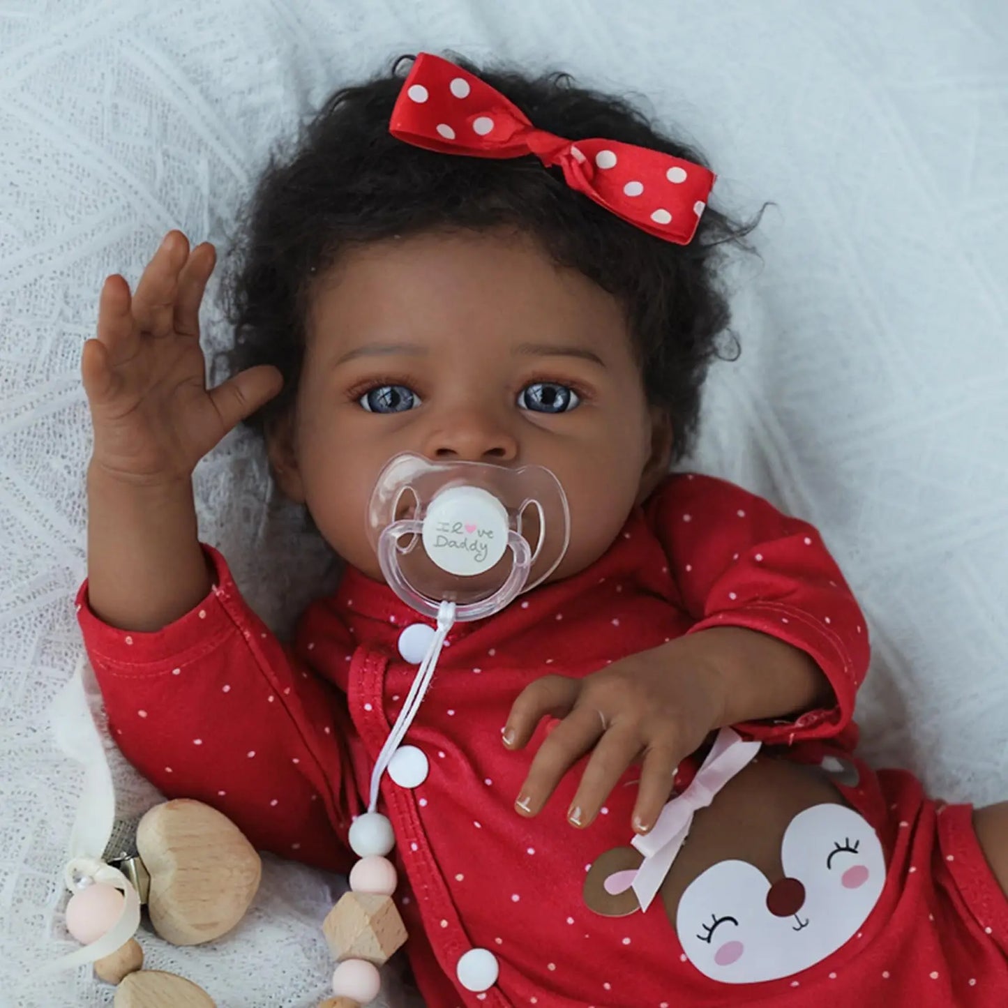 Risbecko 20 Inch Lifelike Black Reborn Baby Doll - African American Soft Cloth Body Doll - Birthday Gift/Christmas Gift