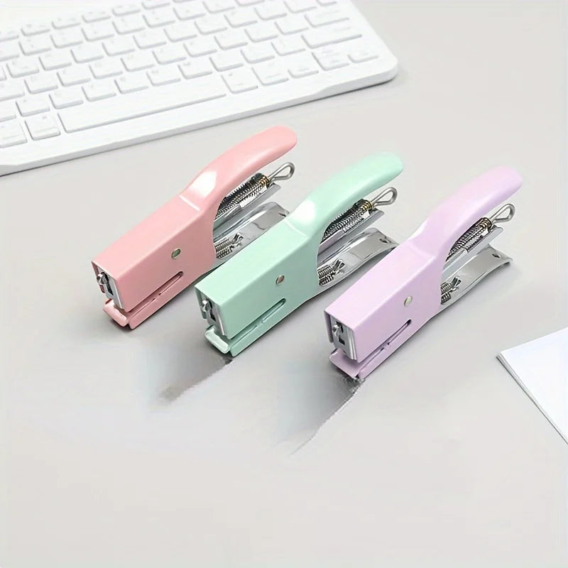 A Set Metal Hand-held Stapler No. 10 Office Stapler    No nails stapleless stapler
