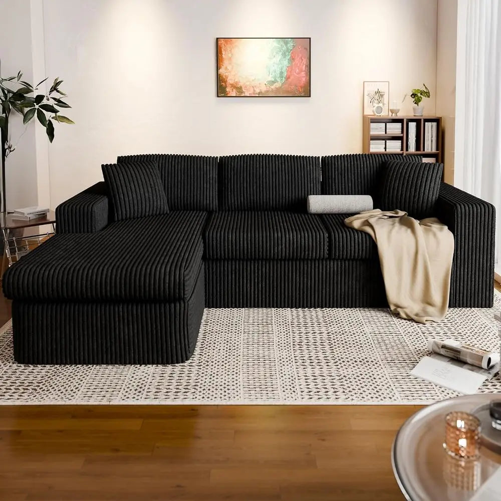 105" Boneless Couches for Living Room, Sectional Couches Modular Sofa with L-Shaped Chaise, Memory Foam Comfy Cloud，Customized