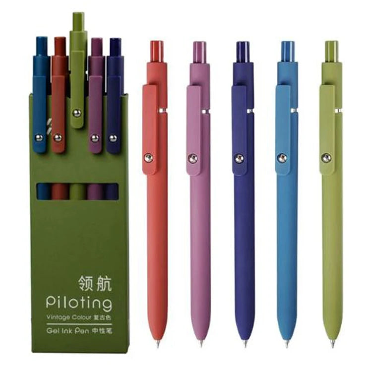Piloting Morandi Colour Gel Pens Soft Touch Quick Dry Smooth 0.5mm Gel Ink Pen For School Student Writing Stationery Supplies