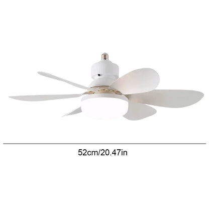 Screw in Ceiling Fan in Light Socket with Remote Ceiling Fan with Light for Bedroom Kitchen Living Room