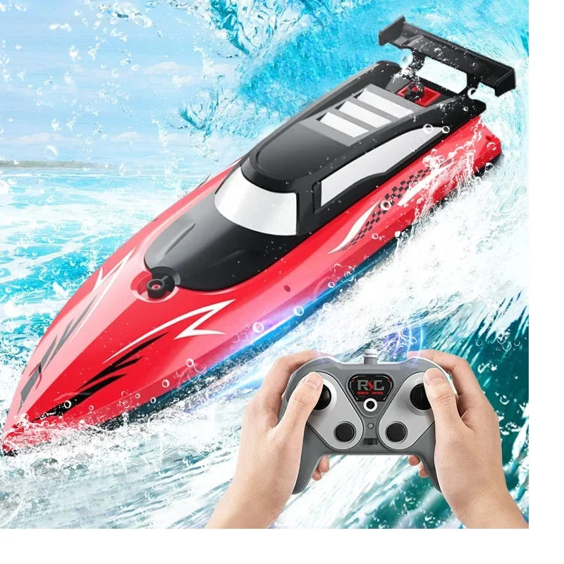 RC Battery Boat Ship 2.4Ghz High-Speed Remote Control Racing Ship Water Speed Boat Child Model Kids Boys Outdoor Pool Toys Gifts