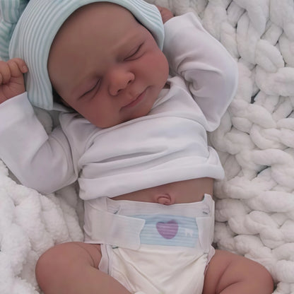 Risbecko 19 inch Already Painted Finished Reborn Baby Doll - Handmade Reborn Preemie Baby Newborn Kids Toy Gift Girl Dolls