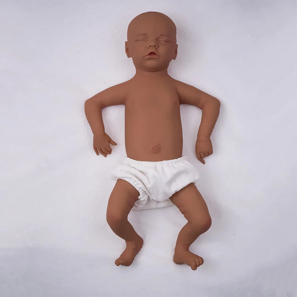 18.11 inch 2.8kg full body soft silicone baby girl reincarnation doll with real touch and mouth opening capability