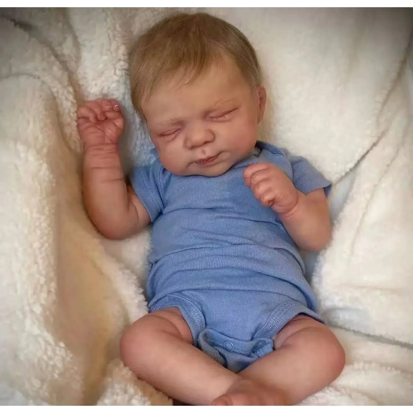 Risbecko 19 inch Already Painted Finished Reborn Baby Doll - Handmade Reborn Preemie Baby Newborn Kids Toy Gift Girl Dolls