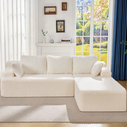 3 Seat L-Shape Memory Foam Modular Sectional Sofa Couch for Living Room Customized Home Furniture