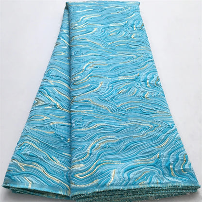 White Luxury African Jacqurad Lace Fabric 2025 Newest Nigerian Brocade Lace Fabric for Evening Prom Luxury Women Dresses Sewing