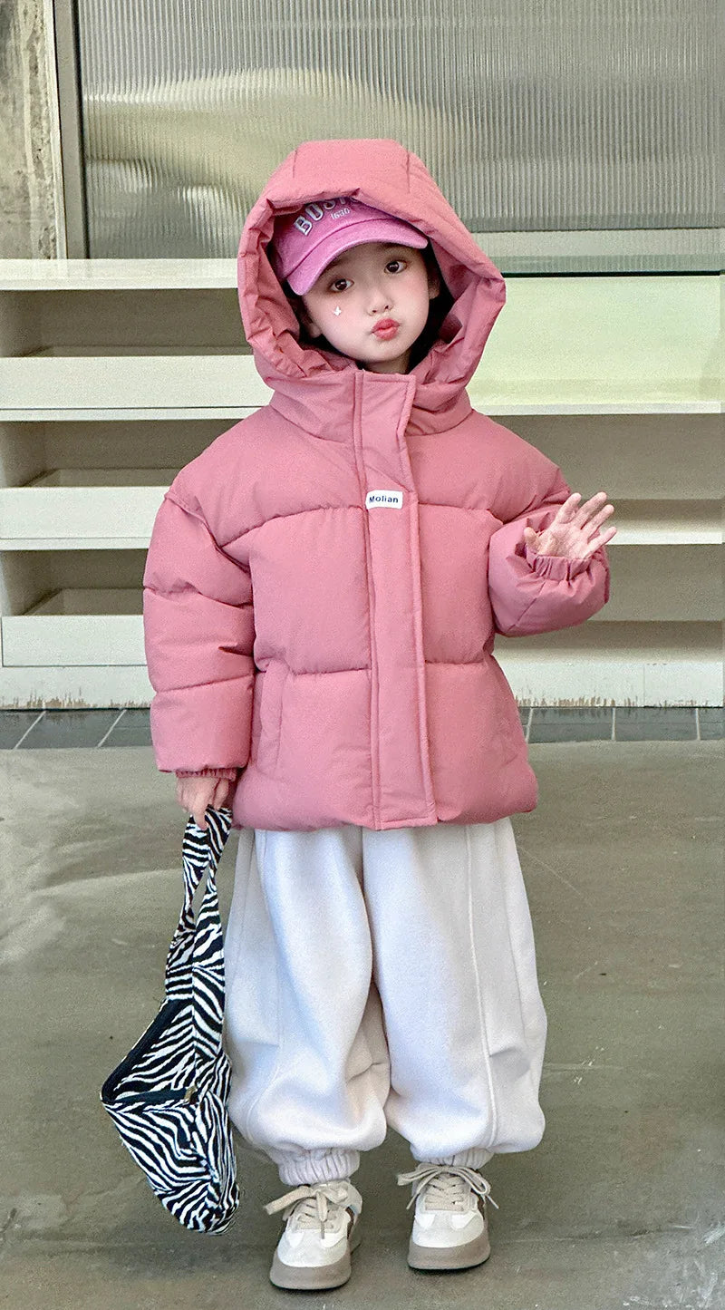 Girls'  Coat Boys' Winter Cotton Clothes Children's Warm Hooded Outerwear 2025 New Fashion Parkas Kids Autumn Casual Jacket