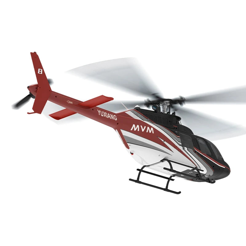 YXZNRC F08 1:27 Bell-206 Scale 2.4G 6CH Altitude Hold Optical Flow Positioning Dual Brushless Motor RC Helicopter VS C138