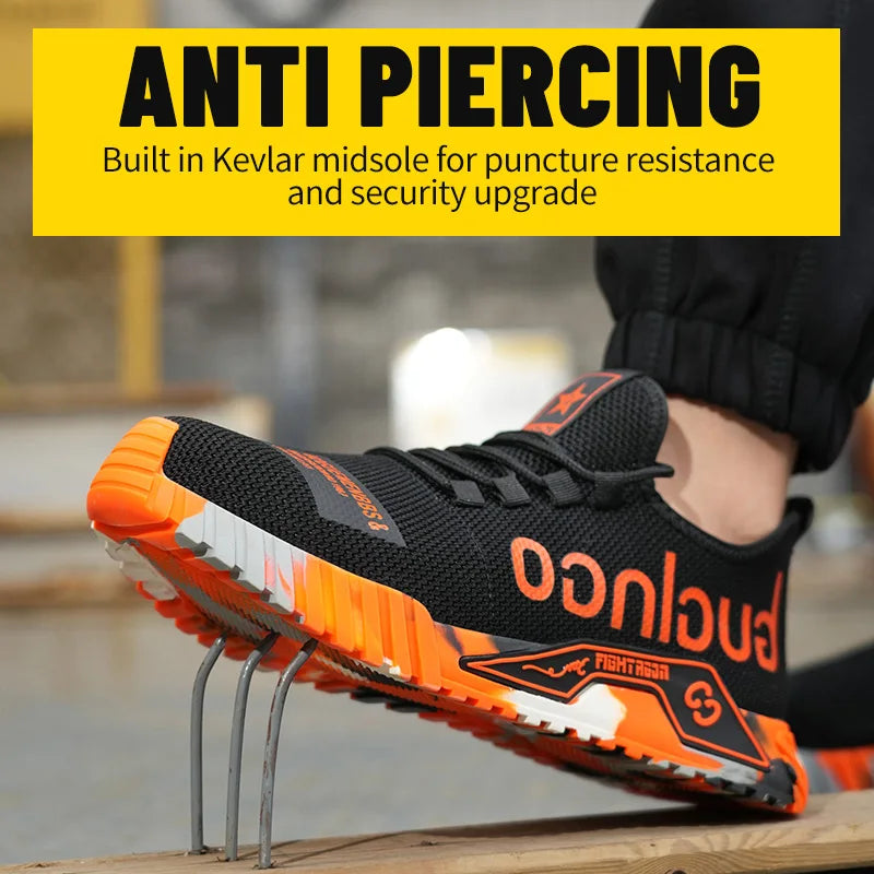 Soft-soled comfortable anti-smash and anti-puncture safety shoes