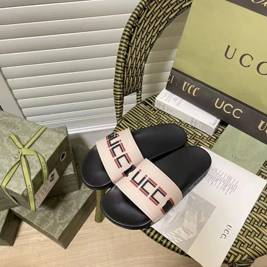 25 explosive slippers summer fashion outside wear women couples new striped thick soles non-slip word home bath bathroom