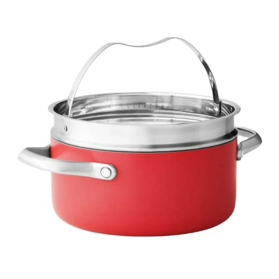 MEMBER MARK 11Piece Modern Ceramic Cookware Set in Red 23x15x11