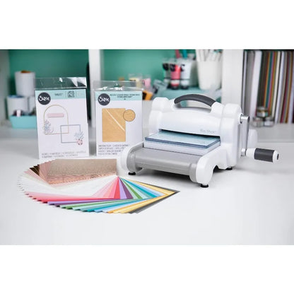 Big Shot Starter Kit 6 Inch, White Grey Design for Craft Beginners