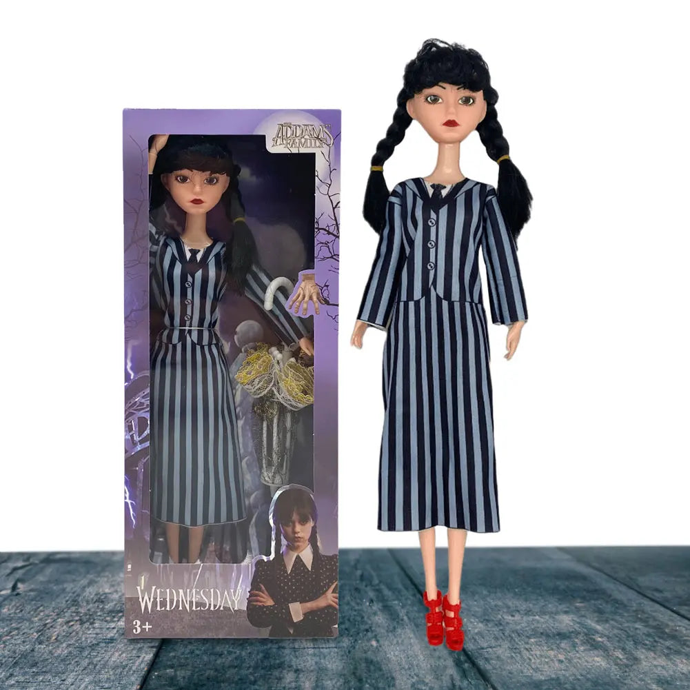 Wednesday Addams Figure Cute Toy Addams Family Doll Room Desk Decoration Model Children's Soothing Toys Birthday Christmas Gifts