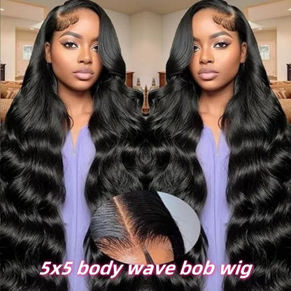 Bob Wig 5X5 Hd Lace Closure Wig Short Glueless Body Wave Human Hair Wigs 13X6 Hd Lace Wigs 220 Density 8 16 Inch For Black Women
