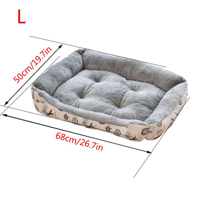 Warm pet kennel， dog cushion gray plush，breathable dog bed cat sleeping bag