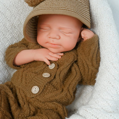 Soft Full Body Platinum Silicone Painted Reborn Doll Girl Handmade 18.31 Inch Solid Color Newborn Dummy Boy Suitable