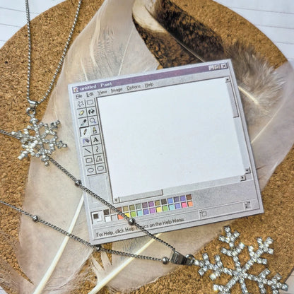 50Pages/book Retro Computer Drawing Tool Pattern Sticky Note Pad，DIY Self-Adhesive Memo，Student Office Message Paper Notepad