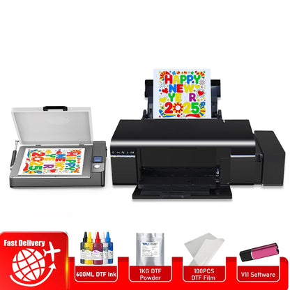 A4 DTF Printer L805 a4 dtf transfer printer for Epson l805 dtf printer bundle A4 t shirt printing machine with A4 dtf oven kits