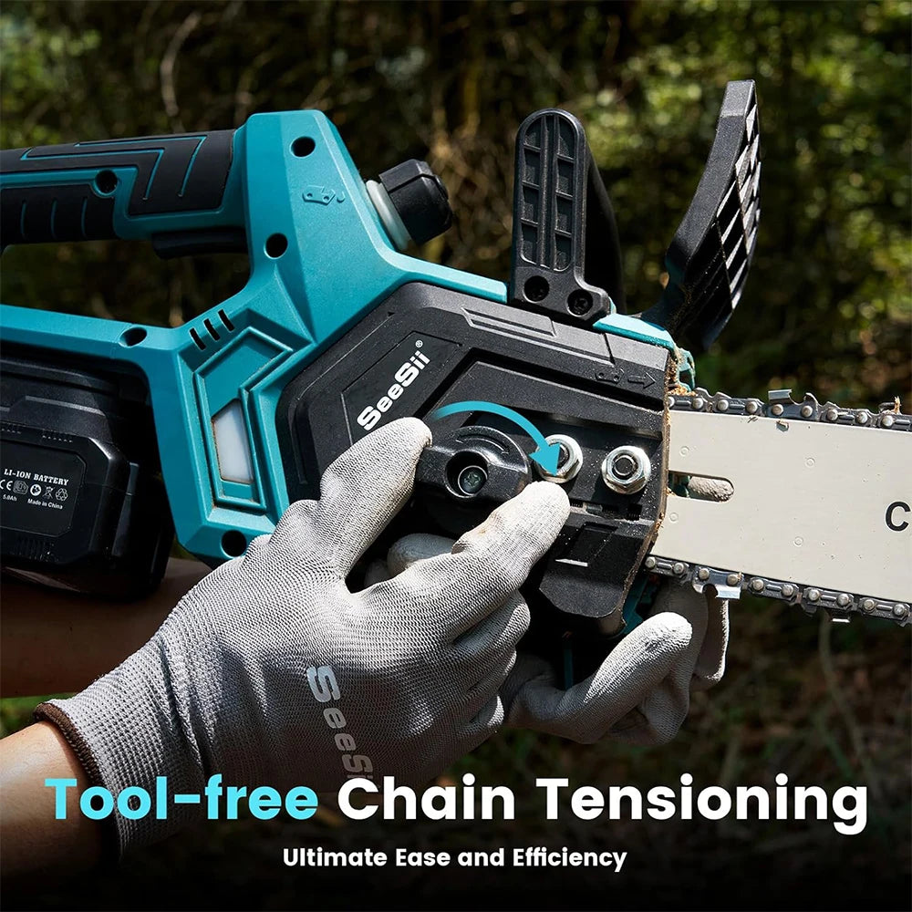 SEESII 12-Inch Brushless Electric Chainsaw For Makita Battery Cordless Chain Saw Firewood Tree Cutting Garden Pruning Tool pin