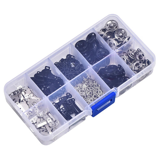 100Pair/Box 3 Styles Sewing Hook and Eye Snap Buttons Clothing Button Sewing DIY Tool Closure Clothing Fixing Tool