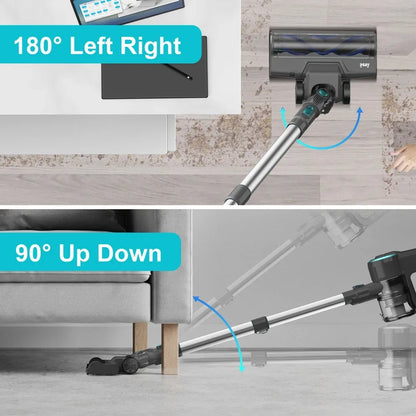 INSE Cordless Vacuum Cleaner 20Kpa Powerful Stick Vacuum 6 in 1 Lightweight Handheld Vacuum Cleaners for Pet Hair HardFloor N370