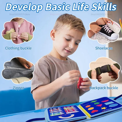 Busy Board Montessori Toys for Toddler Busy Book Sensory Preshool Early Education Learning Fine Motor Skills Toys For Children