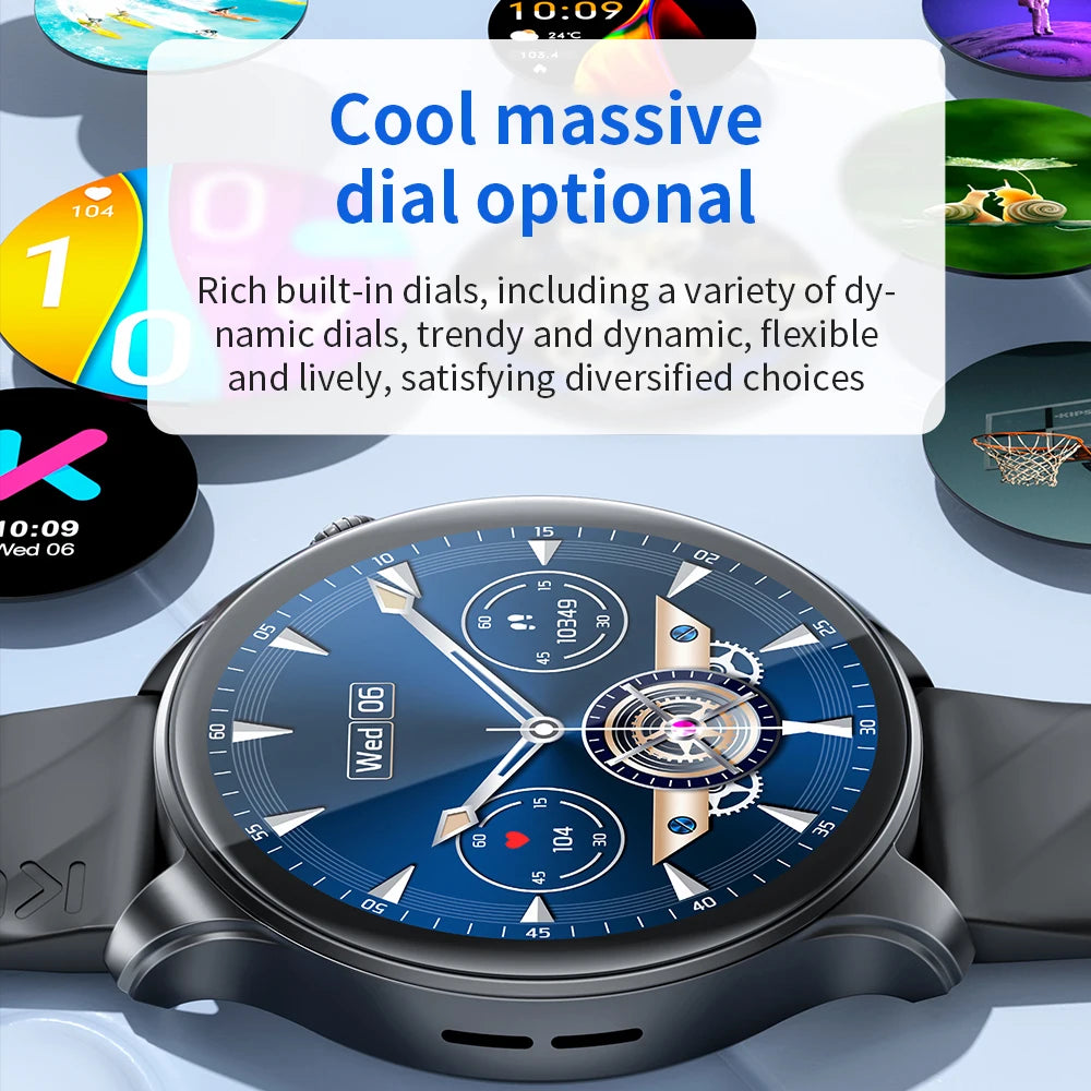 KUMI GW3 Pro Smartwatch 1.43" AMOLED Display IP68 Waterproof Bluetooth 5.2 Fitness Watch Heart Rate Blood Oxygen Tracker
