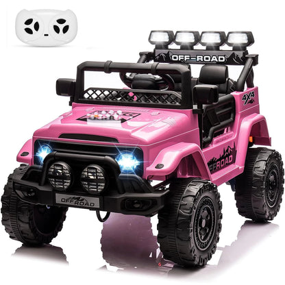 Kids Electric Ride-on SUV Toys with 2.4g Remote Control MP3 Bluetooth USB Front & Back Lights Sound Steering Wheel for 3-6 Years