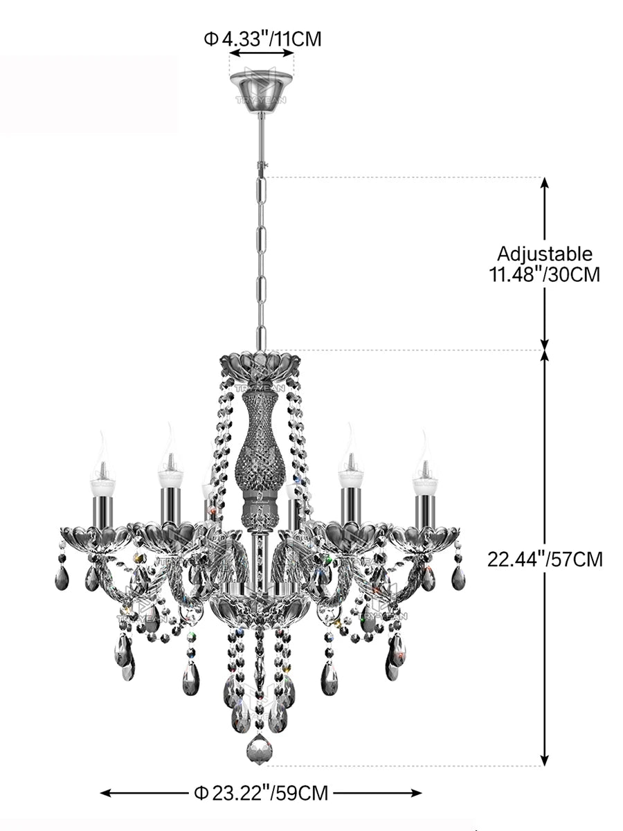 8Arms Modern Crystal Chandelier Luxury Crystals Lights Home Living Room Bedroom Wedding Decor Hanging Lamp Lobby Suspension
