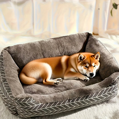 Winter Warm Dog Bed - Ultra Soft Plush Round Pet Bed, Thick Cushioned Mat for Small To XXL Dogs & Cats, No Assembly Cozy Lounge