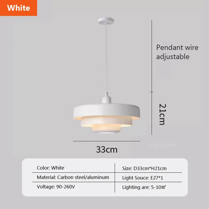 Nordic Pendant Light Medieval Aluminum Ceiling Chandelier for Living Room Bedroom Dining Room Bar Simple Indoor Home Decor Light