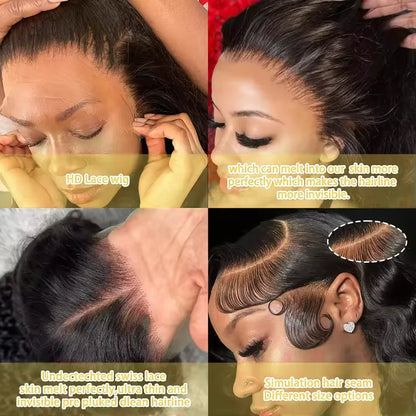 30 40 Inch Water Wave Lace Front Wig 4x4 5x5 Deep Wave Glueless Closure Wig Brazilian 13x6 HD Curly Lace Frontal Human Hair Wigs