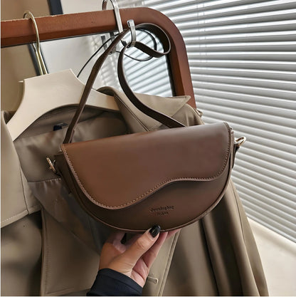 2025 New Trendy Women's Crossbody Saddle Bag - Niche Fashion Minimalist Casual Underarm Shoulder Bag