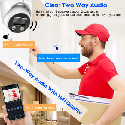 Dahua 8MP Camera IPC-HDW3849H-AS-PV S5 Series Smart Dual Light Active Deterrence Fixed-focal WizSense Two-way Talk SD Card Slot