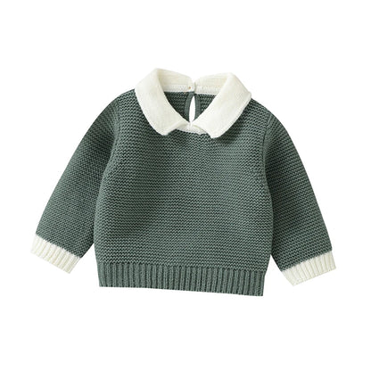 Autumn Winter Baby Boy Girl Knit Sweaters - Fashion Turtle Neck Long Sleeve Pullovers Tops for Newborn Infant Toddler