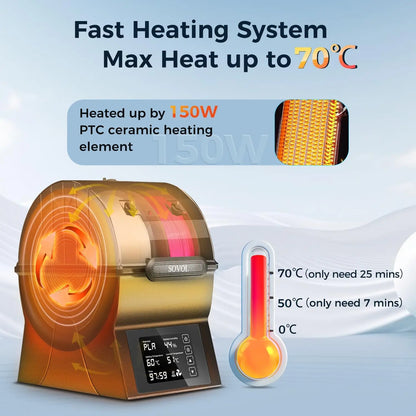 Sovol Filament Dryer SH02 Dry Box Filament Sealed Storage Box 3D Printer Spool Holder with PTC Heater Filament Dehydrator