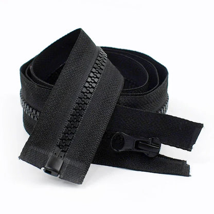 60-300cm 5# 8# Resin Zipper for Sewing Long Open-End Zippers with Single/Double Sliders Tent Coat Clothes Zip Repair Accessories