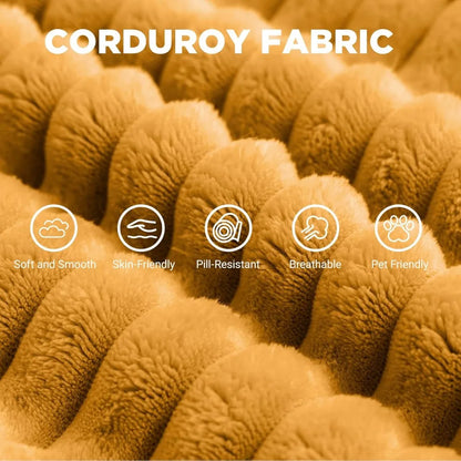 111.5" Cloud Couch, Modular Boneless Sectional Sofa for Living Room & Bedroom, Deep Seat 3-Seater Corduroy Modular Sofa Couch