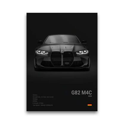 2-A1 Famous Cars G80 M3C Canvas Wall Art Print Poster E30 M3 Z8 Decorative Mural Modern Home Decor Birthday Gift Unframed