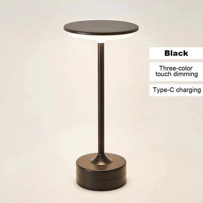 LED Table Lamp Touch Sensor Desktop Night Light USB Rechargeabl Portable Bedroom  Reading Lamps Decor Light
