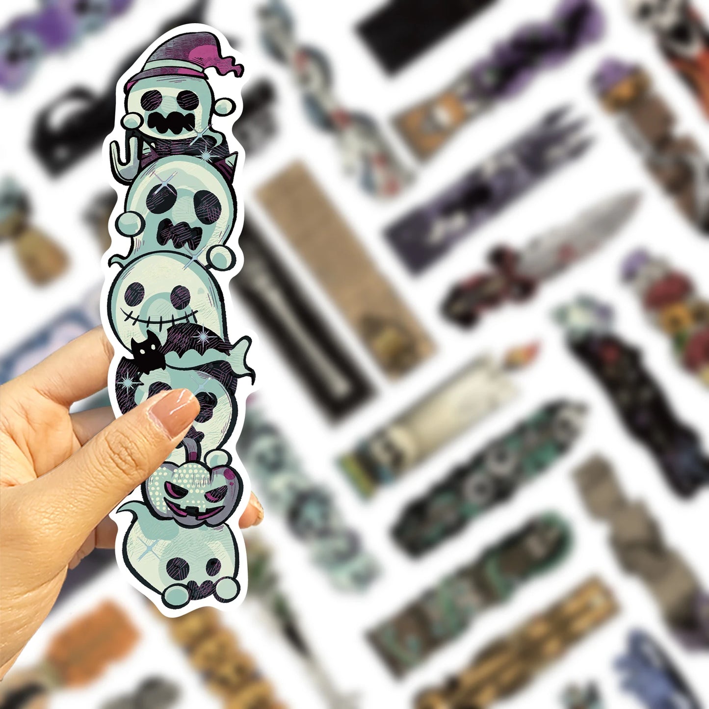30pcs Retro Horror Bookmarks Halloween Skulls Ghosts Suitable for Teachers Readers and Book Lovers Birthday Gifts