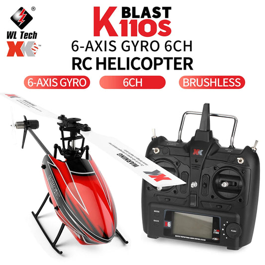 Wltoys XK K110S 6CH 3D 6G System Remote Control Toy Brushless Motor 2.4G RC Helicopter BNF/RTF Compatible With FUTABA S-FHSS