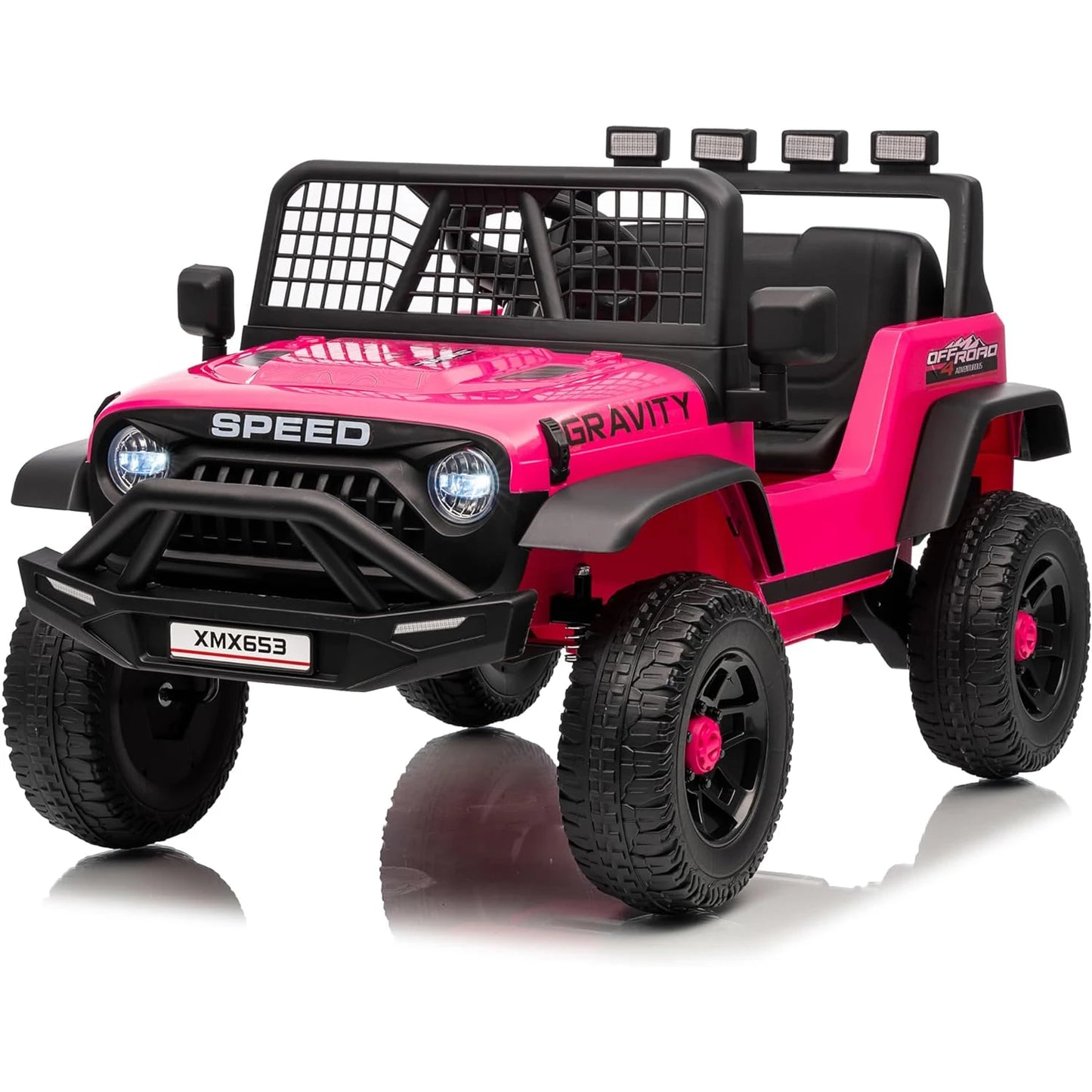 Electric Car for Kids Ride On Car with Remote Control Ride On Truck Toy for Toddler Boys Girls Bluetooth Music Player LED Light