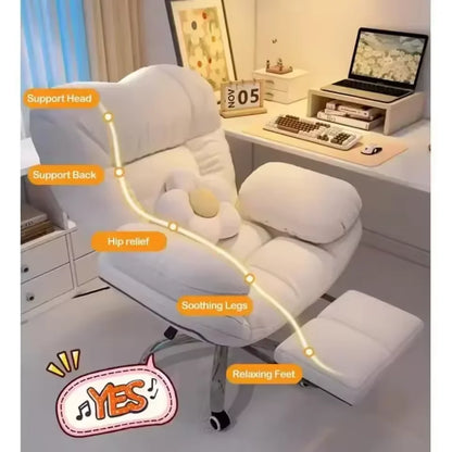 Dark Gray Recliner Gaming Chair - Home Office Desk Chair with Lift, Comfortable Armchair for Living Room & Bedroom