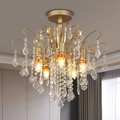 VETRULUS Luxury Crystal Pendant Ceiling Lamp Home Decoration Living Room Bedroom Chandelier Ceiling Light Modern Lighting
