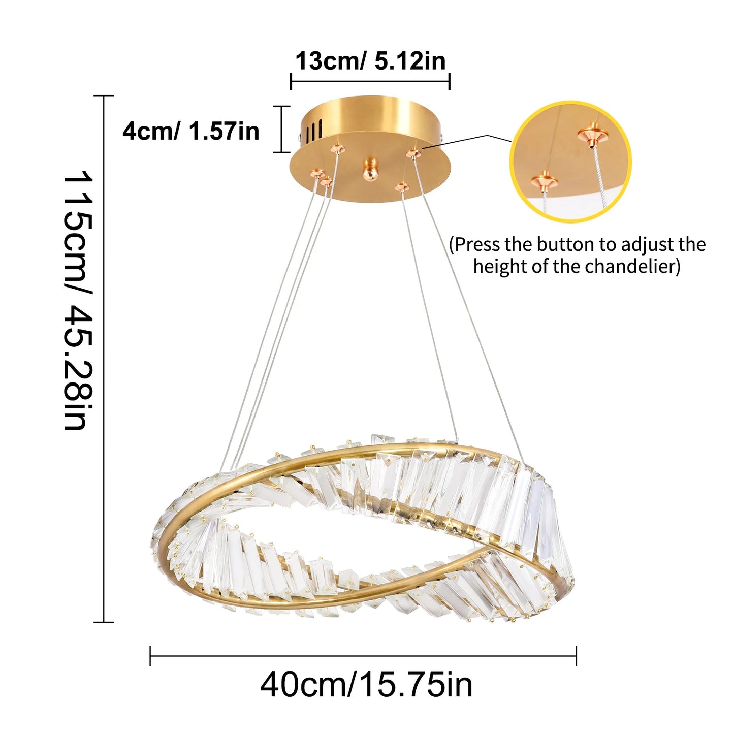 Gold Crystal Ceiling Chandelier Decoration Home Hanging Chandelier Living Room Led Ceiling Lamps Modern Lighting Pendants