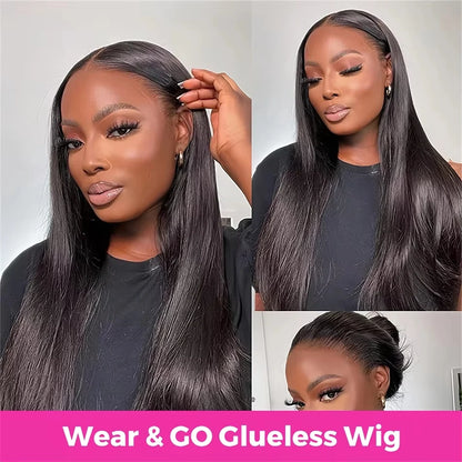 Glueless Hd Lace Human Hair Bone Straight Lace Front Wigs 4x4 5x5 Pre-Cut Lace Wig Human Hair Lace Closure Wig For Black Women