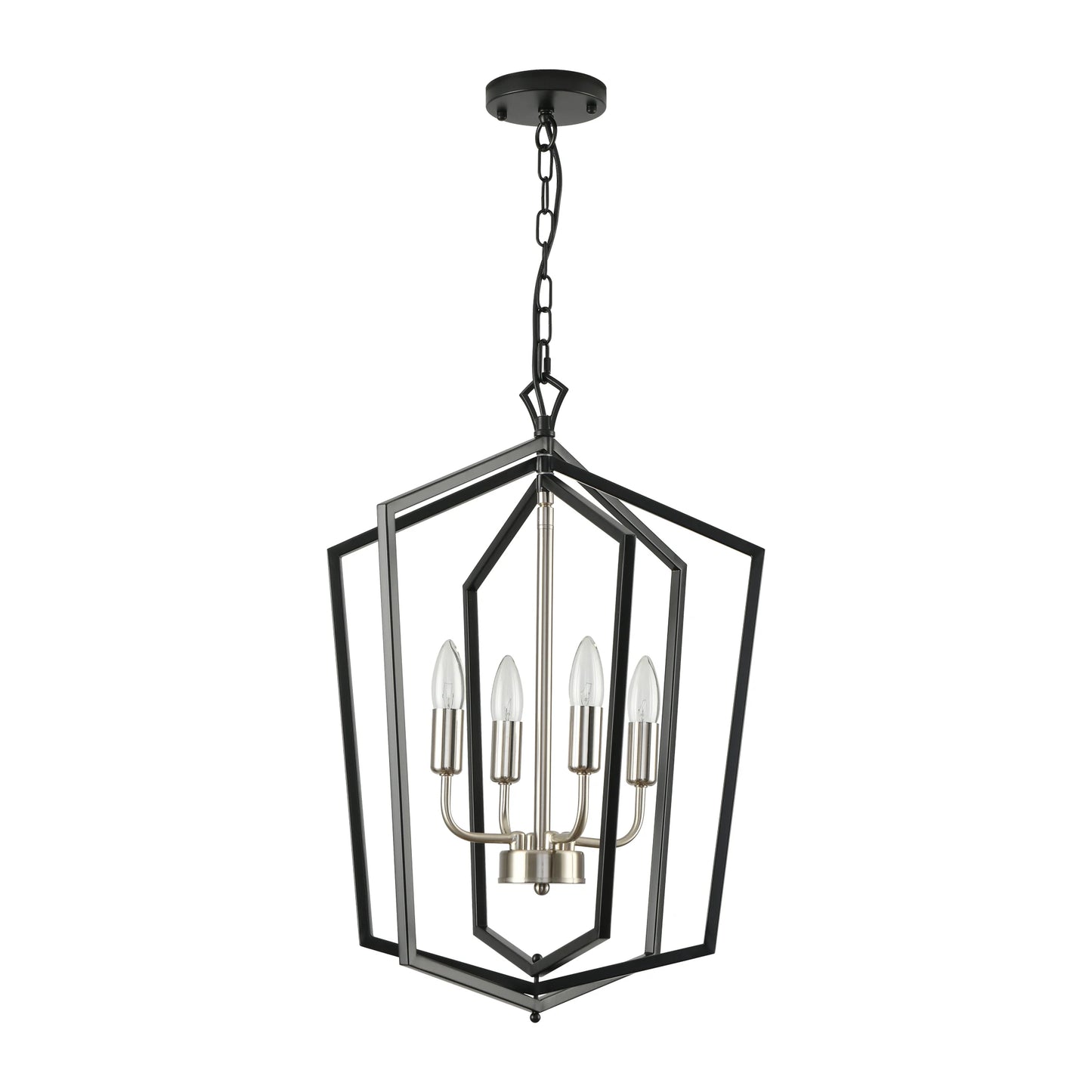 4 Light Luxury Chandeliers Farmhouse Industrial Pendant Lighting Classic Lantern Hanging Light for Kitchen Island Dining Room